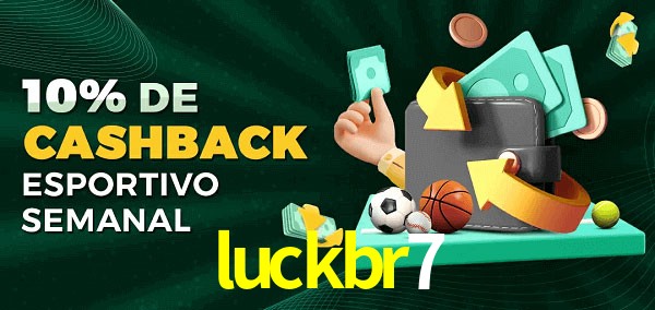 10% de bônus de cashback na luckbr7